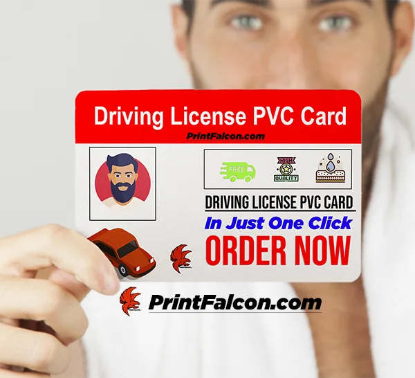 printfalcon.com offers best quality driving licence pvc cards all over india