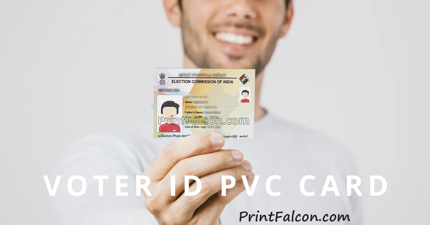 VOTER ID pvc card holding by a man
