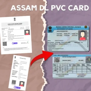 order assam driving licence pvc card if you only have DL no and DOB