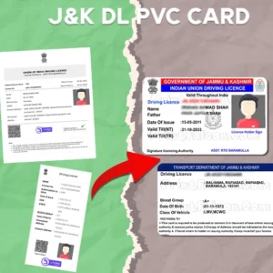 order jammu and kashimir driving licence pvc card if you only have DL no and DOB