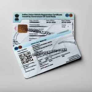 Tamil Nadu RC Smart Card front and back side